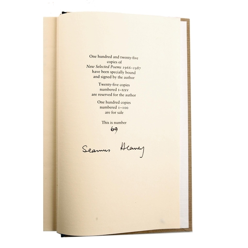 140 - Heaney, Seamus. New Selected Poems 1966-1987, Faber & Faber, London, 1990, limited edition, signed a... 