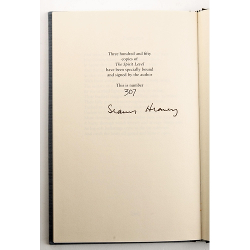 141 - Heaney, Seamus. The Spirit Level, Faber & Faber, London, 1996, limited edition, signed and numbered ... 