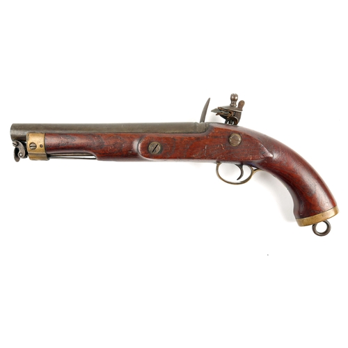 233 - A flintlock sea service pistol. The 9