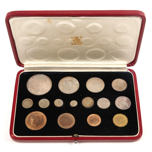 260 - George VI, 'Coronation' Proof Set 1937, 15 coins from crown to farthing including Maundy 4d, 3d, 2d ... 