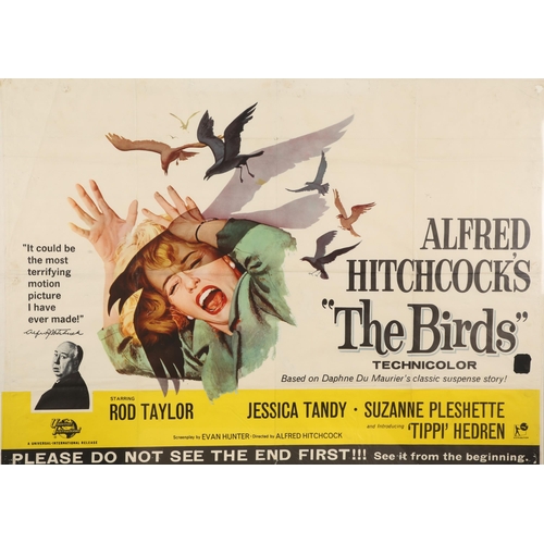 321 - Cinema Poster. The Birds, 1963, directed by Alfred Hitchcock, starring Rod Taylor, Jessica Tandy and... 