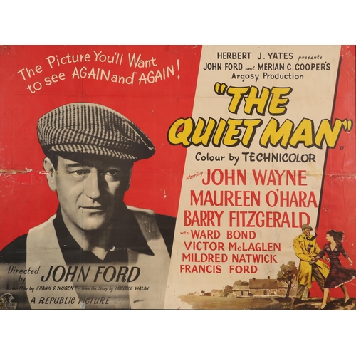 322 - Cinema Poster. The Quiet Man, Republic Pictures,  directed by John Ford, starring John Wayne, Mauree... 