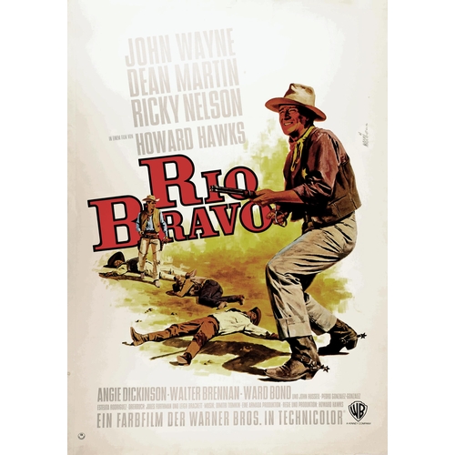 326 - Cinema posters. Rio Bravo, Warner Brothers, 1959, German A1 33