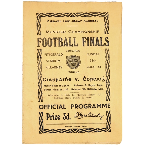 339 - Gaelic Athletic Association, GAA, 1948, Munster Football Final, Kerry V. Cork 25th July 1948,  Fitzg... 