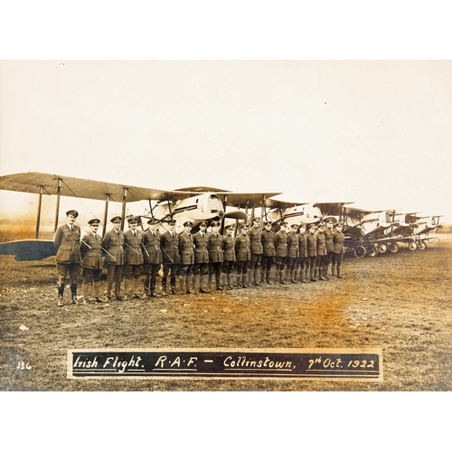 65 - Irish Flight. RAF Collinstown, 7th Oct. 1922. Officers, NCO's and airmen of the Irish Flight paradin... 