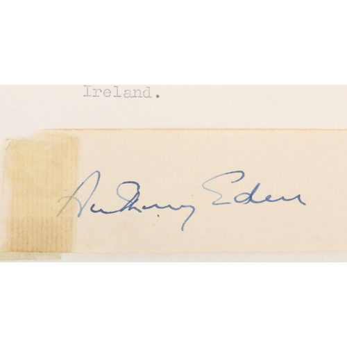 97 - 1950s. A collection of fifteen autographs of senior British politicians, civic leaders and scientist... 