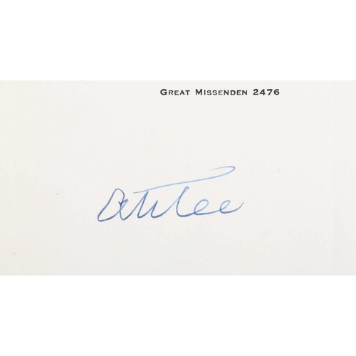 97 - 1950s. A collection of fifteen autographs of senior British politicians, civic leaders and scientist... 