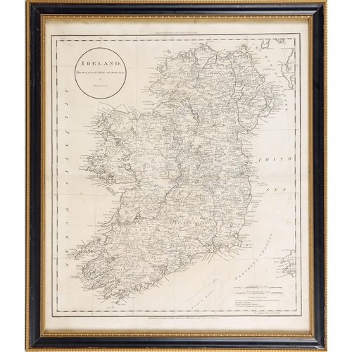 114 - 1743-1787 Two maps of Ireland and a map of Munster and Leinster. A hand coloured engraved map by Gui... 