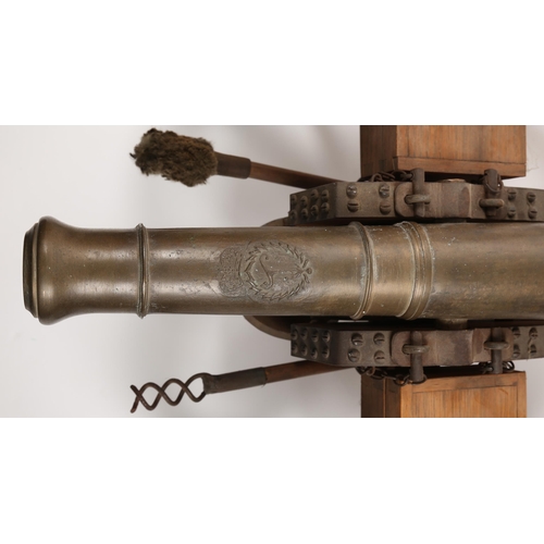 234 - A bronze-barreled, 2 pounder field cannon, the 20