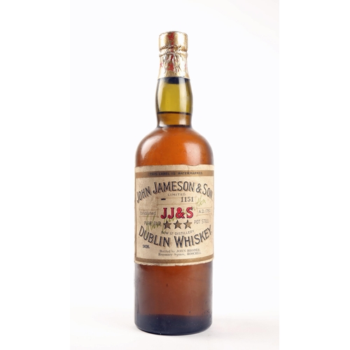 315 - Whiskey. John Jameson and Son, Dublin Whiskey, bottled by John Broder, Rosemary Square, Roscrea. Lev... 