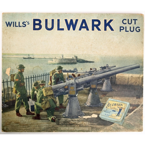 372 - Wills's Bulwark cut plug 1932 show card. An advertising show card, produced at the time of the Eucha... 