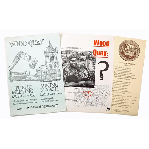 86 - 1978 Wood Quay protests, leaflets. Wood Quay: ?. 4pp. 4to, two-colour lithograph; 