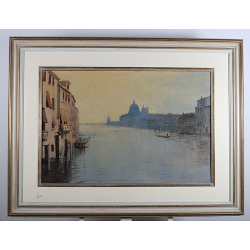 298 - ROY PETLEY 
Grand Canal, Venice
Oil on board  
Signed lower right 
60cm (h) x 90cm (w)