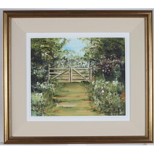 395 - SHEILA M BARBOUR 
Whither To
Oil on board
Signed lower right
23cm (h) x 30cm (w) together with
SHEIL... 