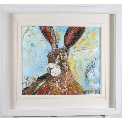 716 - DECLAN MARRY
Study of a Hare
Oil on canvas
Signed lower right
32cm (h) x 39cm (w)