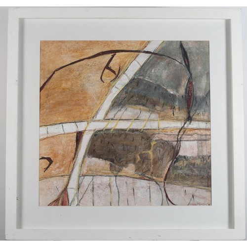 717 - FRIEDA MEANEY
Abstract Composition 
Mixed media on paper laid on board
Signed lower right
57cm (h) x... 