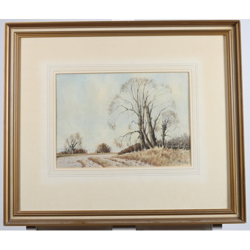 701 - ENGLISH SCHOOL, 20TH CENTURY
Landscapes with Trees
Watercolours
A pair 
Indistinctly signed lower ri... 