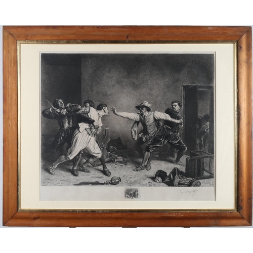 162 - after MEISSONIER 
Disagreement 
A black and white print
61cm (h) x 70cm (w)