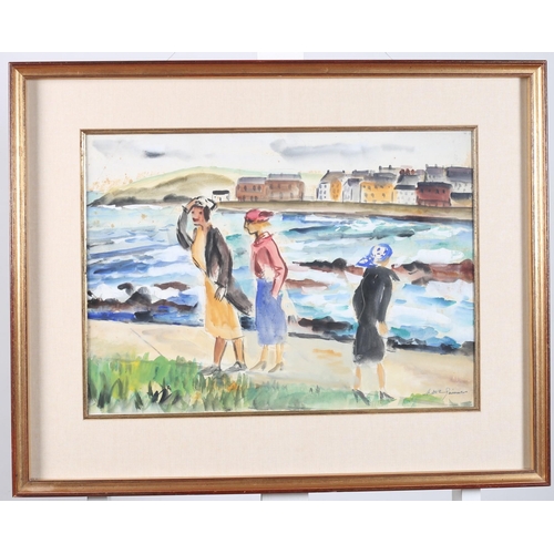 308A - NORA MCGUINNESS (1903-1980)
A Bracing Walk 
Gouache 
Signed lower right
35.5cm (h) x 45cm (w)