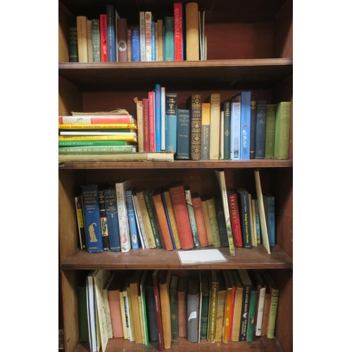 387 - A COLLECTION OF VARIOUS HARDBACK BOOKS 
On four shelves