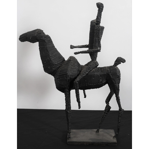 467 - JOHN BEHAN R.H.A (b.1938)
Horse and Rider,
soldered iron rods 
50cm (h)