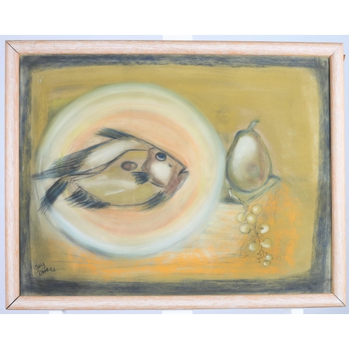 512 - GAY O'NEILL
Still Life, Fish on a plate
Mixed media on paper
Signed lower left
46cm (h) x 61cm (w)