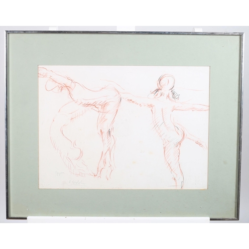 514 - GLYNN O'WALSH 
Acrobats
Charcoal drawing
Signed lower left
40cm (h) x 53cm (w)