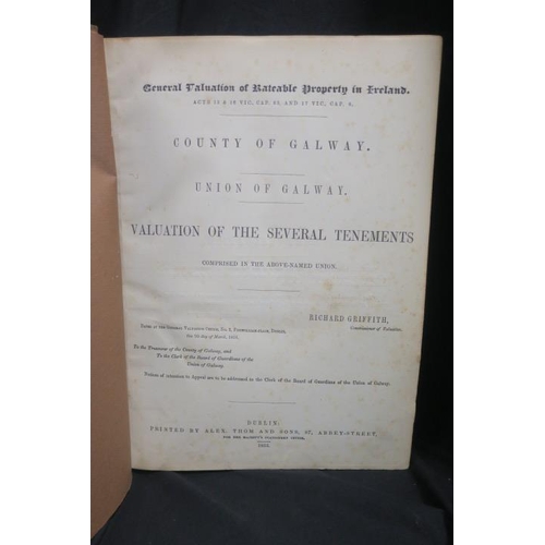 609 - GRIFFITH - VALUATIONS OF THE COUNTY OF GALWAY1855