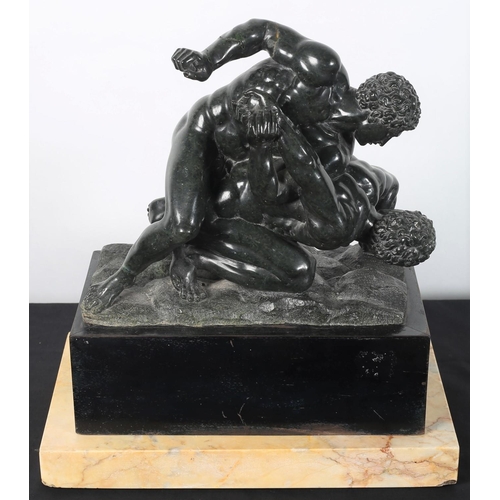 90 - AN ITALIAN MARBLE GROUP modelled as wrestlers raised on an ebonised plinth with marble base (AF)
41c... 