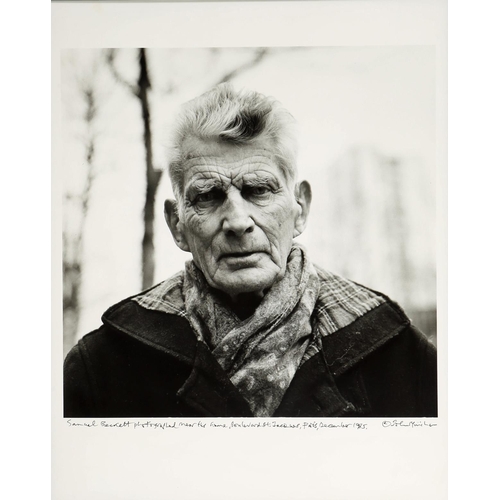 516 - Minihan, John. (b.1946) Samuel Beckett photographed near his home, Boulevard St. Jacques, Paris, Dec... 