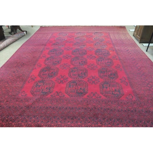 553 - A BIDJAR WOOL RUG the wine ground with central panel filled with shaped panels containing palmets an... 