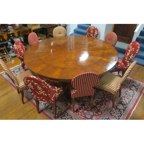 534 - A FINE GEORGIAN DESIGN MAHOGANY ELEVEN PIECE DINING ROOM SUITE comprising a Georgian design Jupe sty... 