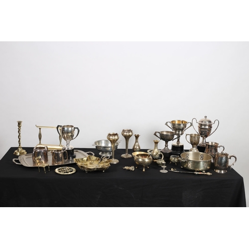 811 - TWO BOXED LOT OF SILVER PLATED WARE to include trophies, tankards, etc.