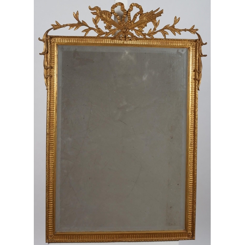 99 - A PAIR OF CONTINENTAL GILTWOOD AND GESSO MIRRORS each with a rectangular bevelled glass plated withi... 