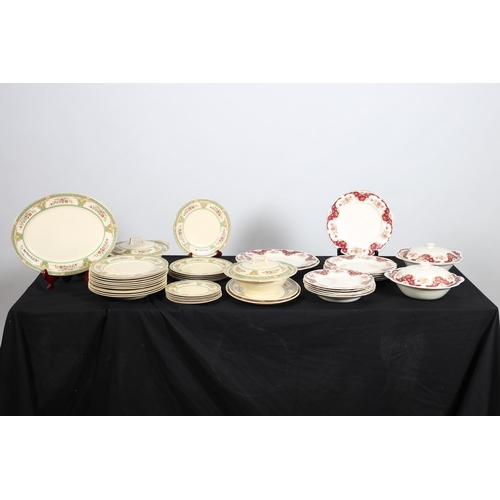 836 - A JOHNSON BROTHERS CHINA PART DINNER SERVICES together with a Arundel part dinner service