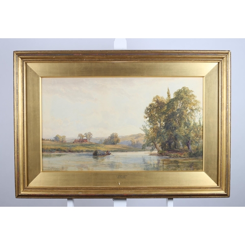 153 - JOHN FAULKNER (1835-1894)
A Summer's Evening on the Avon 
Watercolour
Signed and inscribed lower lef... 