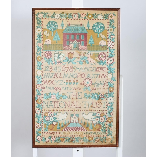 337 - PAT ALBECK 
An Irish Linen Sampler 
73cm (h) x 45cm (w)