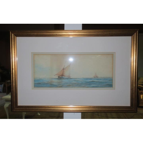 780 - RICHMOND MARKS
Seascapes with Sailing Boats
Watercolours
A pair 
Each signed lower right 
12cm (h) x... 