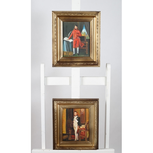 842 - FULL LENGTH PORTRAIT OF NELSON
Oil on canvas laid on board
A pair
Each 24cm (h) x 19cm (w)