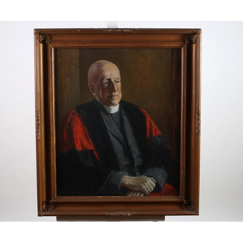 722 - L. WALSH 
Half Length Portrait of a scholar shown seated
Oil on canvas
Signed lower right 
81cm (h) ... 