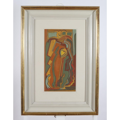 241 - after MAINIE JELLETT
Orange Abstract 
Oil 
Signed lower right
42cm (h) x 20cm (w)