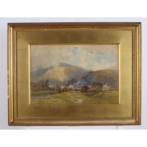 713 - FREDERICK TUCKER 
The Village of Braithwaite Keswick 
Watercolour
Signed lower right
Inscribed verso... 