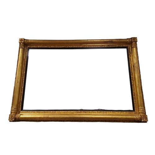 135 - A 19TH CENTURY GILTWOOD AND GESSO OVERMANTEL MIRROR the rectangular plate within a pilaster frame wi... 