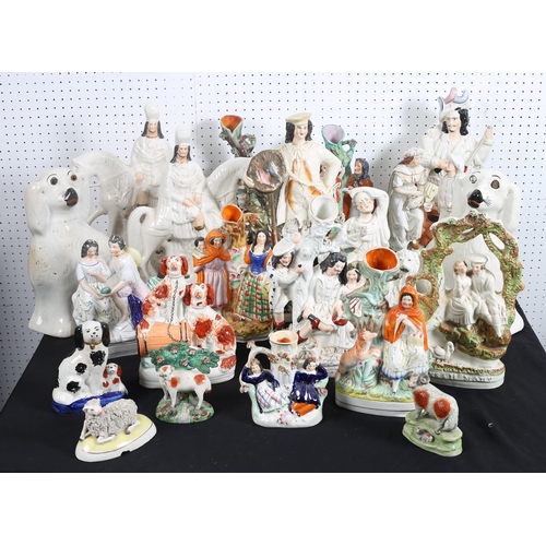 238 - A COLLECTION OF TWENTY SIX 19TH CENTURY STAFFORDSHIRE FIGURES