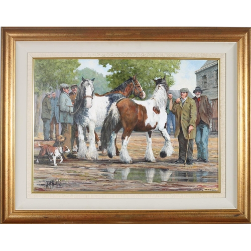 259 - TONY MCNALLY
Horse Fair
Oil on canvas
Signed lower left
49cm (h) x 67cm (w)