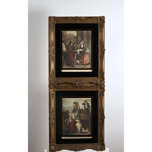 324 - A SET OF SIX 19TH CENTURY COLOURED ENGRAVINGS 
Cries of London
In gilt frames 
61cm (h) x 51cm (w)