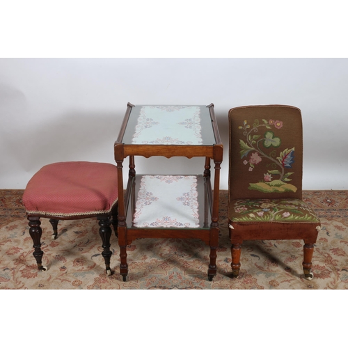 426 - A MISCELLANEOUS COLLECTION to include a 19th century mahogany and needlework upholstered chair, a Vi... 