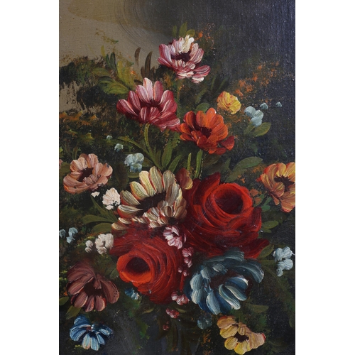 681 - SILVAN DAM
Still Life, Flowers in a Vase on a Ledge
Oil on board
Signed lower right
39cm (h) x 28cm ... 