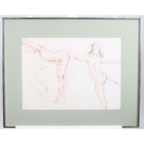 781 - GLYNN O'WALSH 
Acrobats
Charcoal drawing
Signed lower left
40cm (h) x 53cm (w)