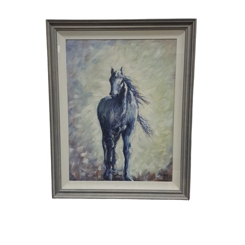 711 - ELISE SHERIDAN 
Study of a Horse
Oil on board
Signed lower right 
80cm (h) x 58cm (w)